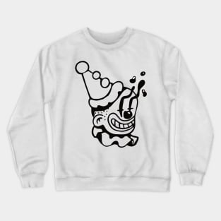 Funny Clown Black and white Crewneck Sweatshirt